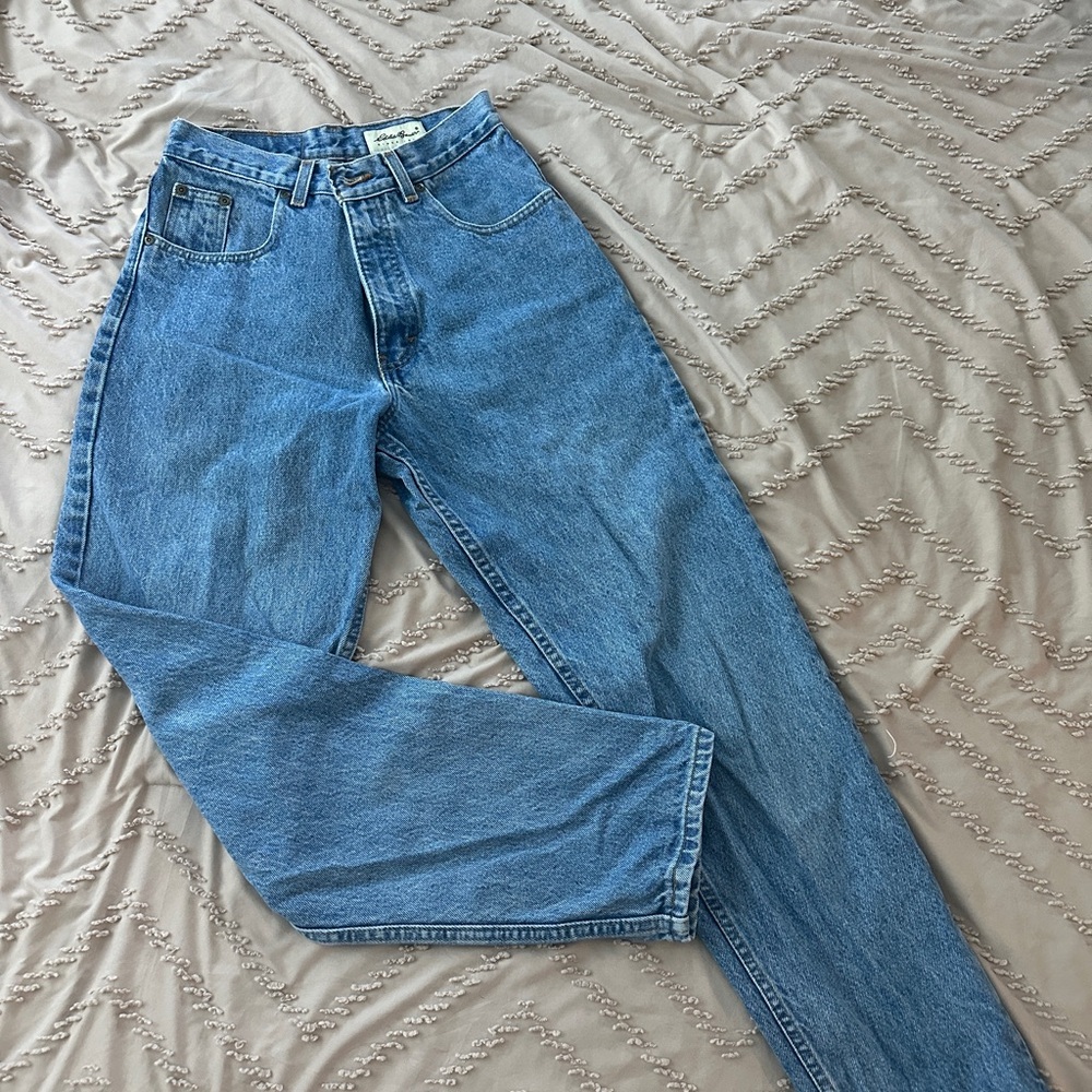 Vintage 90s High Waisted Eddie Bauer Light Blue Denim Jeans